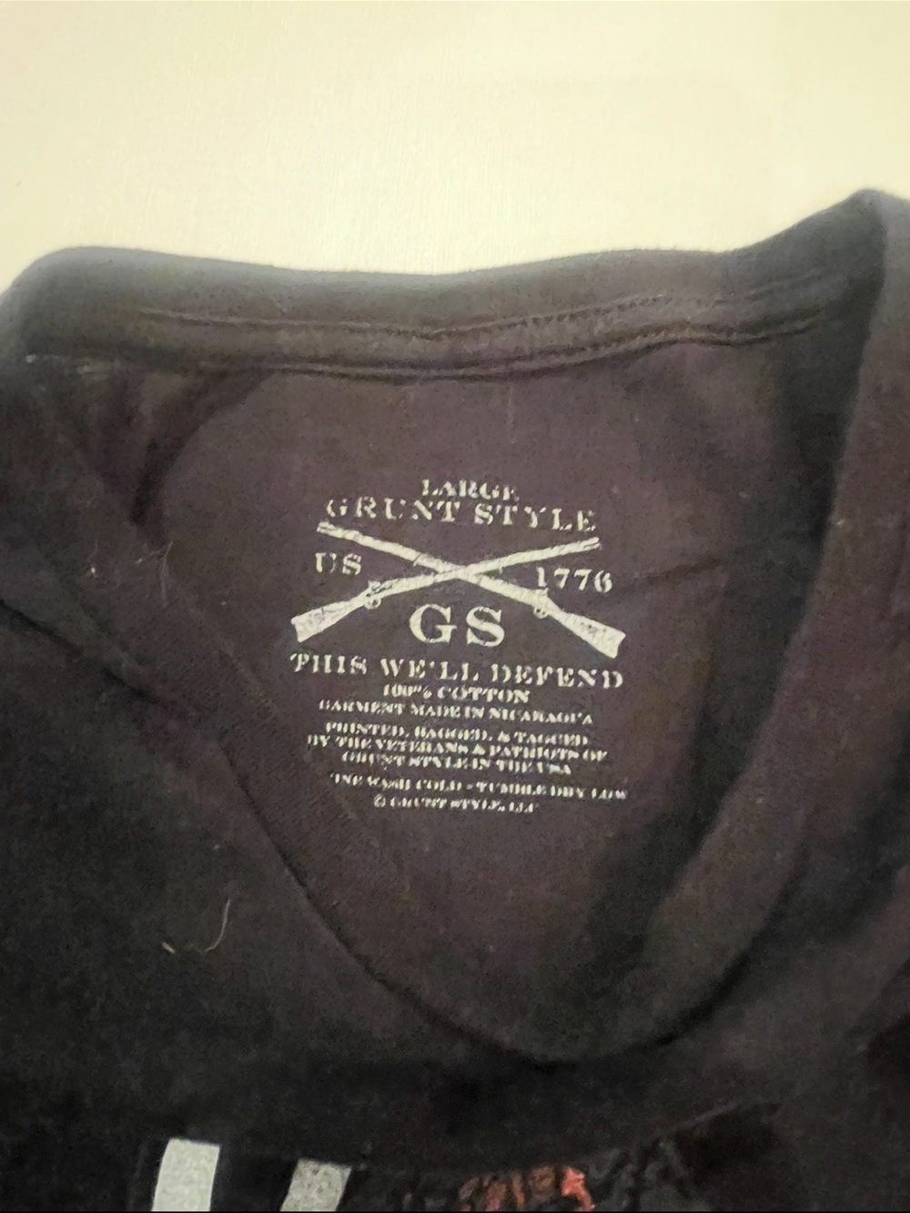 Grunt Style Black "Strong as a Mother" Short Sleeve Tee. GUC! - Picture 3 of 8